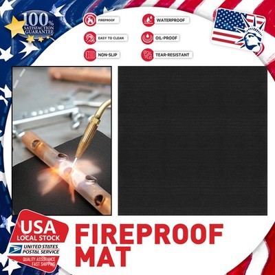 Large 7.9x7.9inches 5mm Welding Blanket Plumbing Shield Heat Slag fireproof mat
