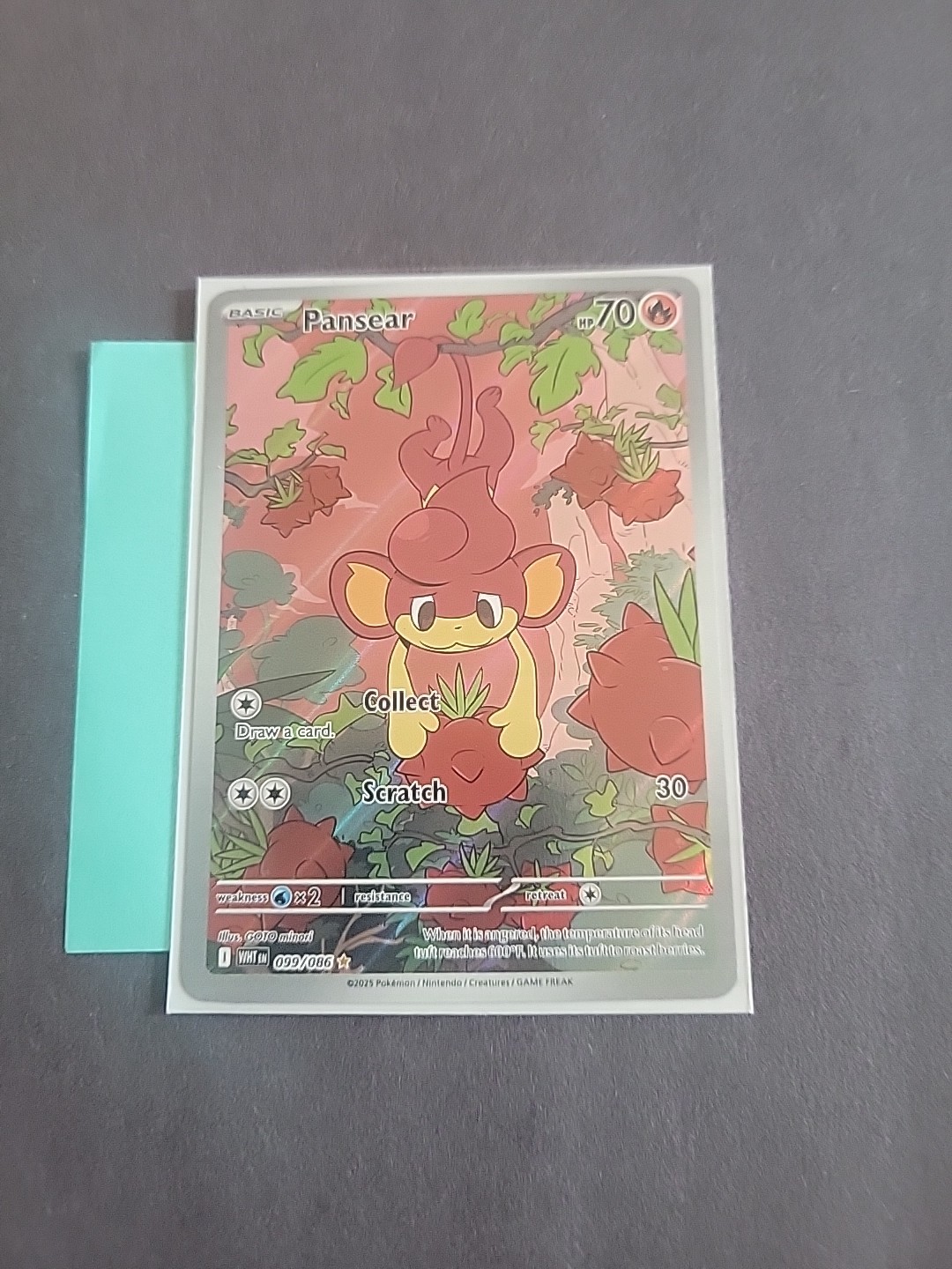 Pansear 099/086 Sv: White Flare Holo Illustration Mint Condition