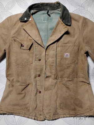 Antique Carhartt Jacket 1920s-1940s Heart Buttons Union Made Very