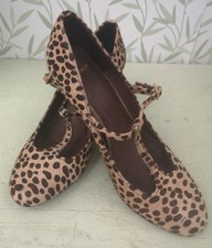 TOPSHOP  Vintage Pony Skin Animal Print Design Mary Jane Shoes  size 6  C.1990's