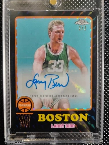 2024 Topps Chrome Basketball Black Geometric Refractor Larry Bird #73TA-LB