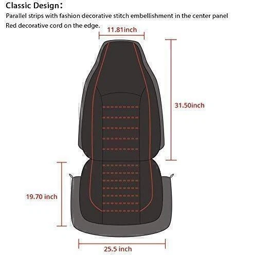 FUNDAS DE ASIENTO DELANTERAS PARA CHRYSLER CROSSFIRE CUERO PU AJUSTE 2 Foto 4 de 4