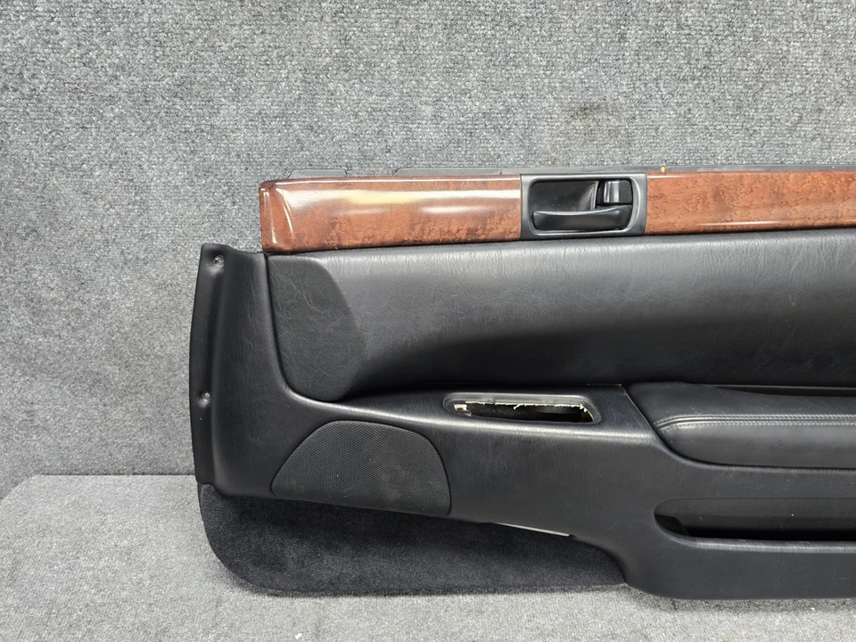 LEXUS 92-00 SC300 SC400 OEM INTERIOR DELANTERO DERECHO NEGRO PANEL PUERTA MOLDURA CUBIERTA Foto 2 de 4