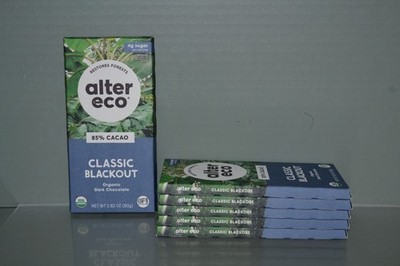 (6) Alter Eco Organic Chocolate Bar Dark Classic Blackout, 2.82 oz Each, 07/2026