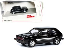 1983 Volkswagen Golf I GTI Diecast Model Car Black Silver Stripes 1/87 HO Schuco
