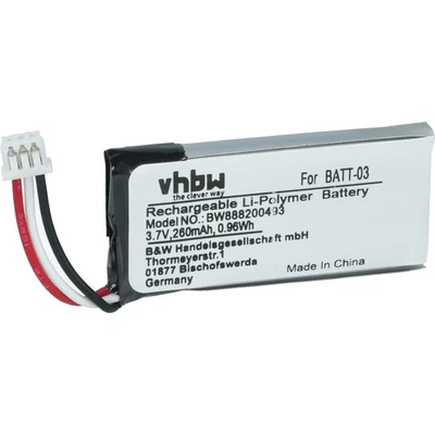 VHBW Akku für Sennheiser OfficeRunner MB Pro 2 MB Pro 1 DW SD Pro1 Headset 200mAh