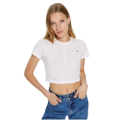 Champion Camiseta Clásica para Mujer Algodón Rosa Talla L Manga Corta - Imagen 1 de 4