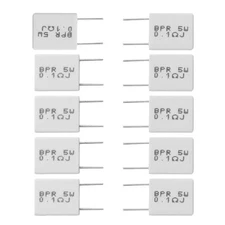 10 pcs 0.1R 5W 5% Cement Resistor 0.1Ohm Non-Inductive Resistor BPR56