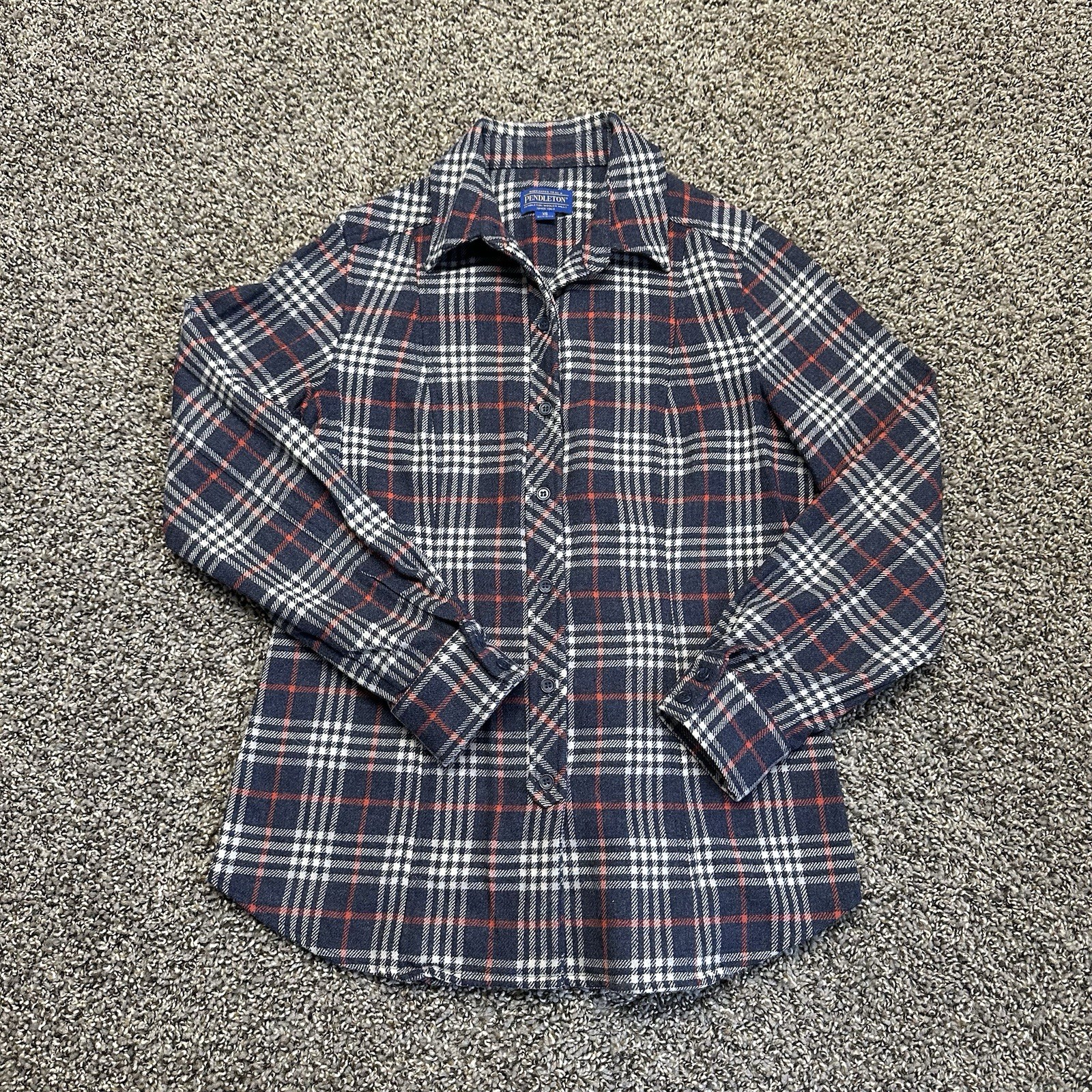 Pendleton Women's Plaid Virgin Wool Button Up Fla… - image 1