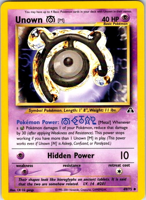 Pokemon | Neo Discovery | Unown [M] | 49/75 | Unlimited | NM