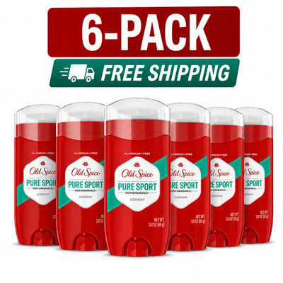 6 pack Old Spice Deodorant for Men, High Endurance, Pure Sport Scent, 3.0 oz.