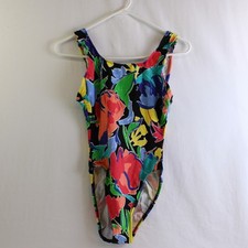 Vintage Lands' End Multicolor Leotard Women's Size 10