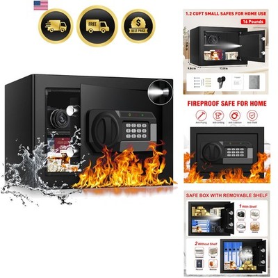 1.2 Cubic Feet Small Fire Safe Box for Home, Fireproof Lock Box, Security Mon...