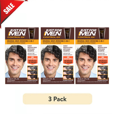 Just For Men CONTROL GX Grey Reducing 2in1 4oz ( 3 pack )