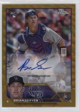 2023 Topps Chrome Update Gold Wave Refractor 9/50 Brian Serven #AC-BSE Auto 6o3