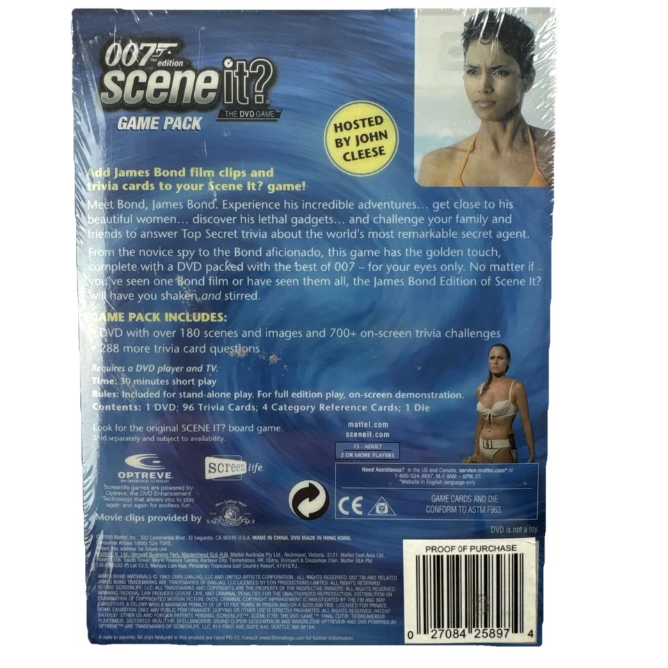 SCENE IT 007 JAMES BOND EDITION GAME PACK DVD + TRIVIA CARDS 2005 NEW SEALED - Image 2 of 3