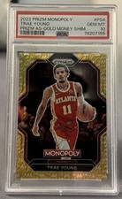 2022-23 Panini Prizm Monopoly Prizm Skills Trae Young #PS4 Gold Shimmer PSA 10 …