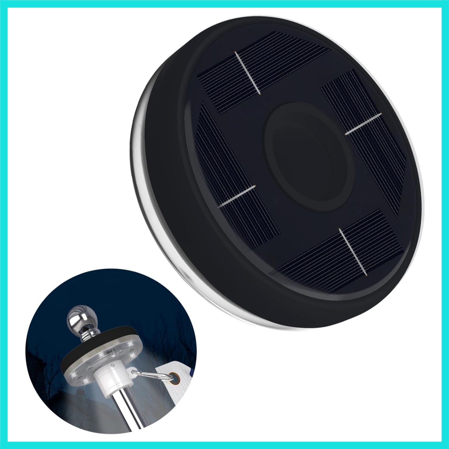 1PC Flagpole Solar Light, Solar Flag Pole Lights, Outdoor Waterproof LED for ...