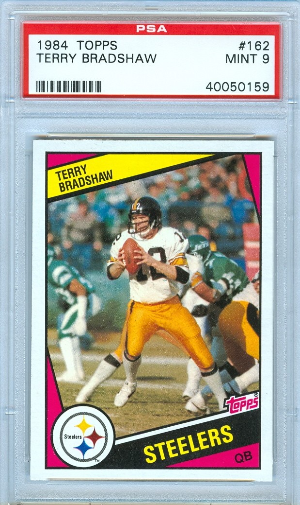 1984 Topps #162 TERRY BRADSHAW PSA 9 🏈 Steelers HOF