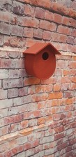 Small Bird House Brick Colour Wall Or Tree Mounted 140mm High 