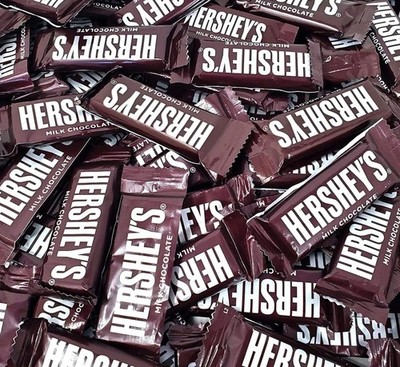 Hershey's Milk Chocolate Bars, Individually Wrapped Snack Size Chocolate 2 Pound