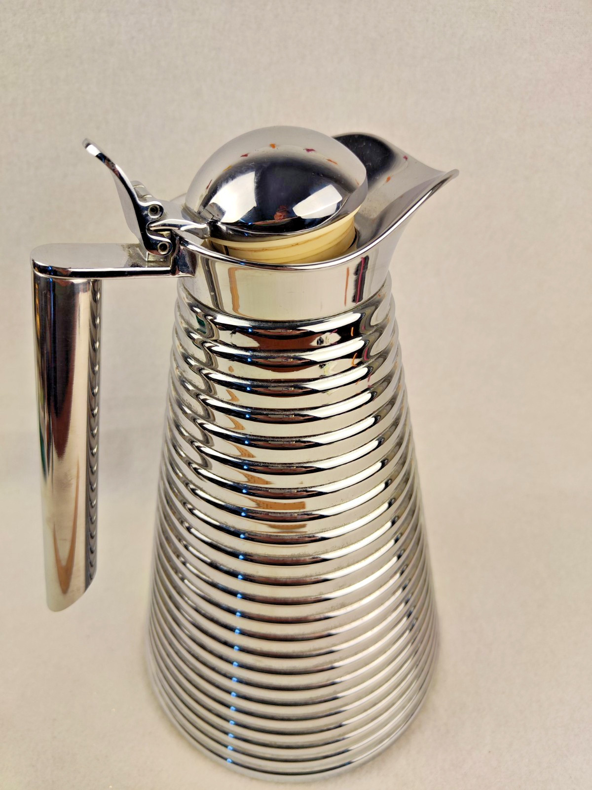 Alfi Glass Vacuum Chrome Plated Copper Thermal Carafe for Hot and Cold, 1.0 L