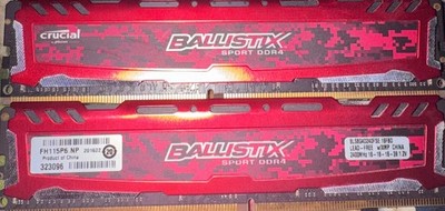 16gb Crucial Ballistix Sport DDR4 MT PC4-19200) DIMM 288-Pin  (x2  8gb sticks)