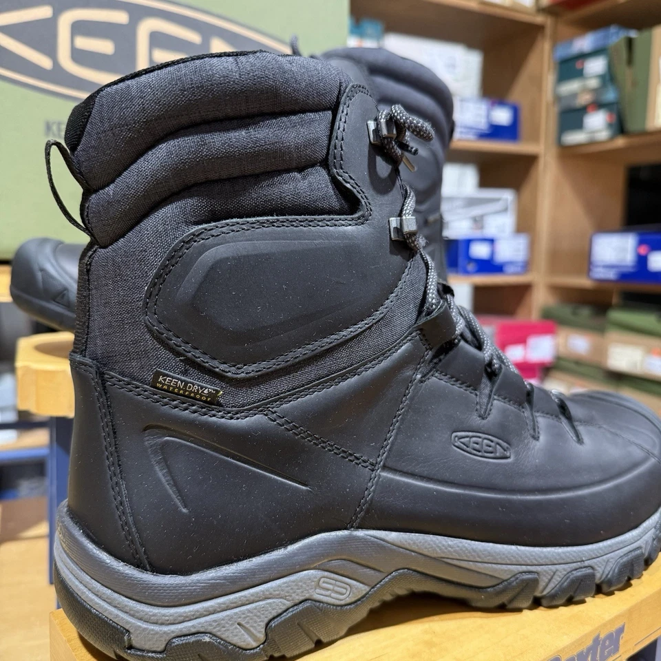 BOTAS DE ENCAJE KEEN TARGHEE ALTO POLAR Aisladas Impermeables 11.5 M Ajuste Negro/Cuervo Foto 3 de 4