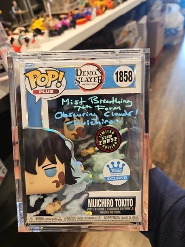 Funko Pop Demon Slayer  Muichiro Tokito 1858 Chase Signed JSA & Quoted