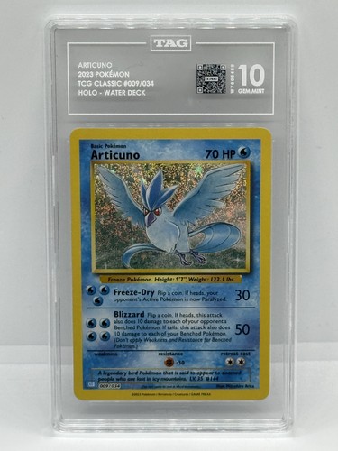 TAG 10 GEM MINT Articuno 009/034 TCG Classic Holo - Water Deck