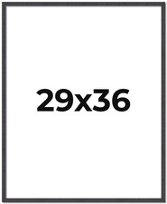 29x36 Rustic Brown Real Wood Picture Frame Width 0.75 inches | Interior Frame De