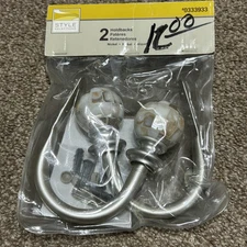 NEW Style Selections Nickel Curtain Hold Backs #0333933 Tile Mosaic