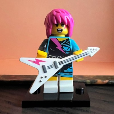 Lego Figure Rocker LEGO Rocker Girl Minifigure CMF Series 7 (8831) - complete with ...