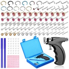 Chumia 157 Pcs Ear Piercing Gun Tool Set Stainless Steel 36 Pairs Studs 98 Ea...