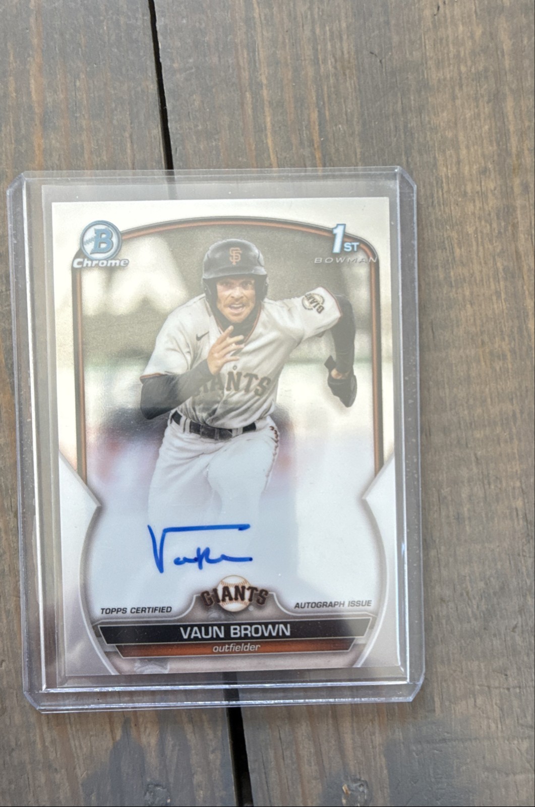 2023 Bowman - Chrome Prospect Autographs Vaun Brown #CPA-VB (AU, RC)