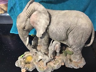 Tuskers New Arrival Sculpture Of Elephants. LTD of 3000 This Is Number 2358