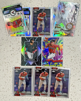 2026 Topps Chrome CORBIN CARROLL Lot of 10 incl Shadow Etch case hit Wild Style