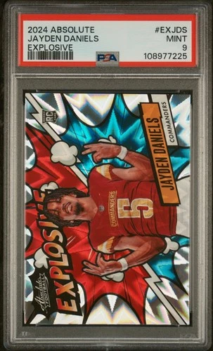 JAYDEN DANIELS (RC) 2024 Absolute EXPLOSIVE #EX-JDS (CASE HIT!) PSA 9💎MINT🔥