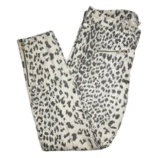 Current Elliott Jeans Womens 32 Soho Stiletto Skinny Leopard Animal Print Zip
