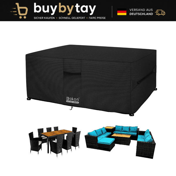GartenmöBel Abdeckung Wasserdicht 300X300X90Cm 420D Oxford-Gewebe Uv-Schutz-image