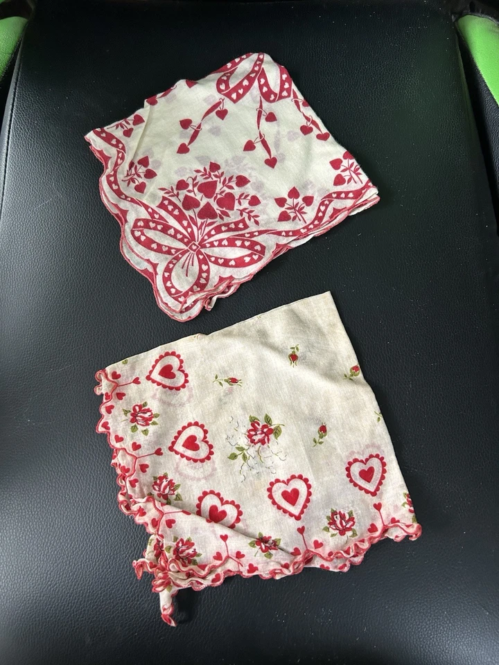 Lote de Pañuelos Z Floral Bordado Lino Art Deco Mediados de Siglo Era Navidad Foto 2 de 4
