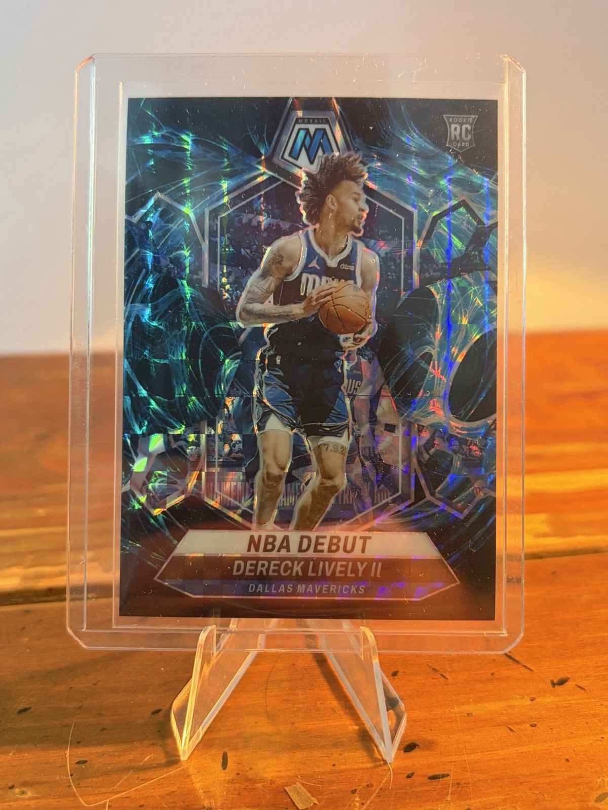2023-24 Panini Mosaic - NBA Debut Dereck Lively #265 Genesis Mosaic Prizm (RC)
