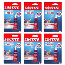 Loctite 209741 Threadlocker Red 271, 0.2 Ounce - 6 Pack Ounces, 