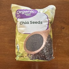 Great Value Organic Chia Seeds 32 oz 907 g USDA Organic, Gluten-Free