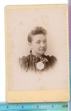 Young Lady with Bow Flower Cabinet Card