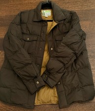 Vintage Eddie Bauer Down Brown Quilted Snap Puffer Jacket Sz M Yukon EB550