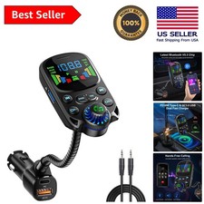 Bluetooth 5.3 FM Transmitter with Safe Fast Charging Adjustable Screen