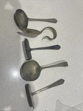 baby feeding spoons with pushers Vintage X5 Epns