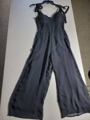 Sleeveless Tie-ShoulderWide leg palazzo pants Jumpsuit Boho Chic Resort Wear
