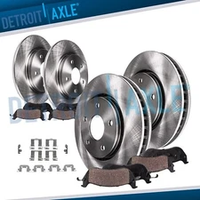 8pc Front & Rear Rotors and Ceramic Brake Pads for 2015 2016 2017 Honda Odyssey